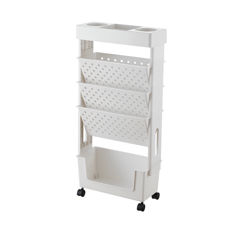Jual Megam Rak Buku Roda Storage Book Tingkat Minimalis Rak Troli Roda ...