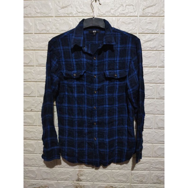 Jual kemeja flanel uniqlo second murah | Shopee Indonesia