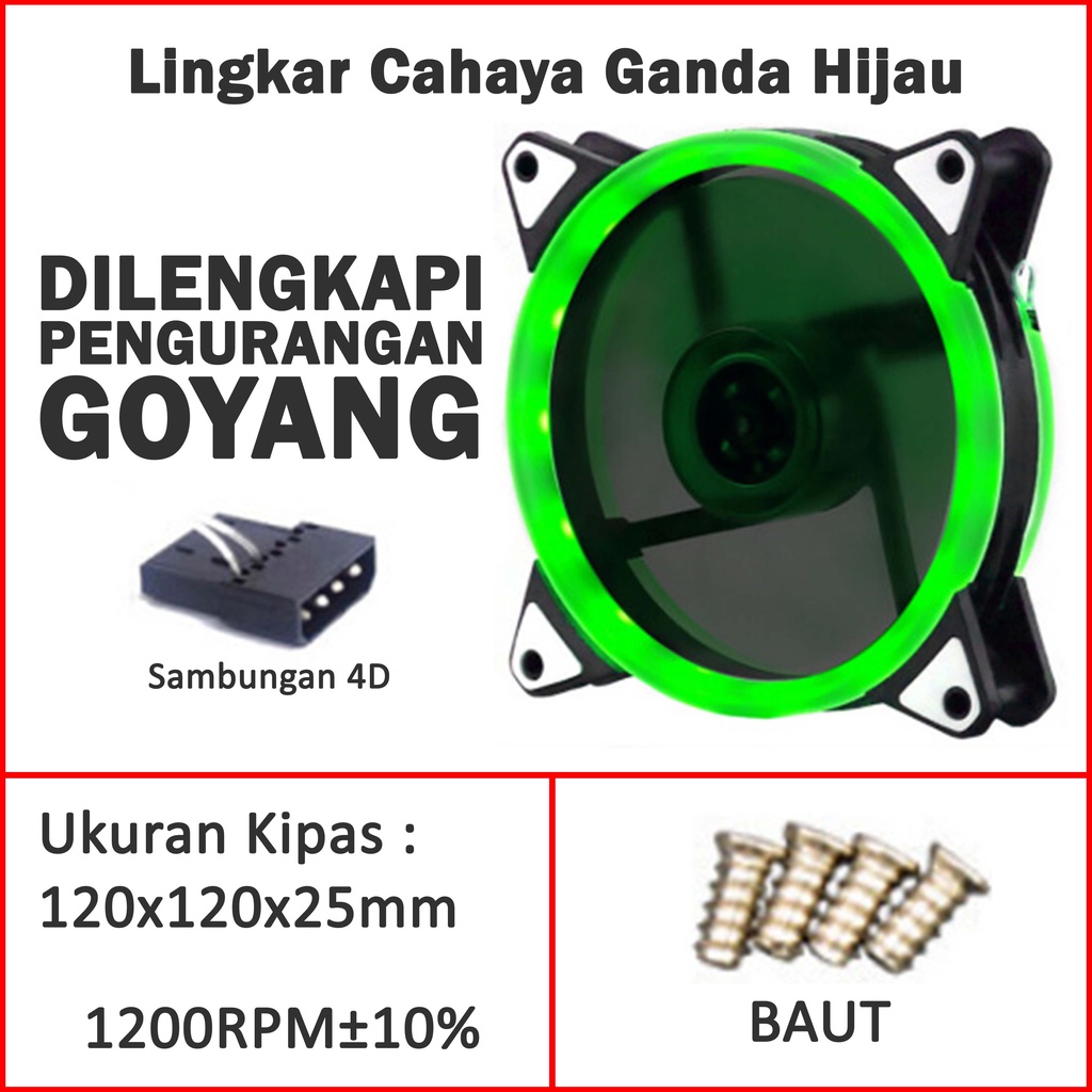 Jual （COD）QQ— FAN RGB RX7 12CM / FAN CHASING RGB / FAN CASING 12CM FULL ...