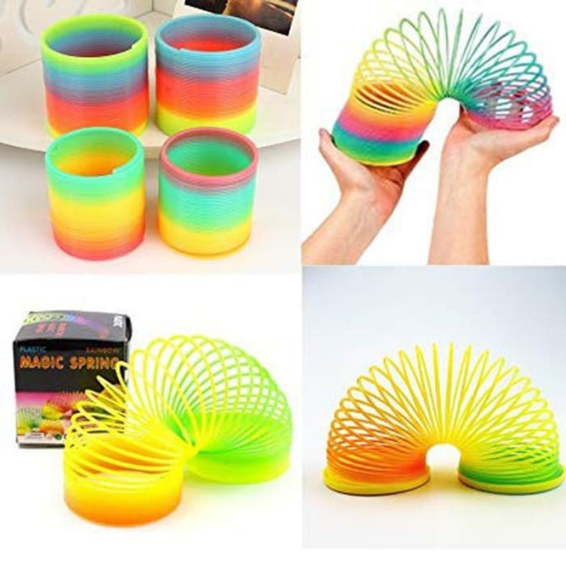 Jual Mainan Slinky Rainbow Per Magic Spring Yoyo Anti Stress Cincin ...