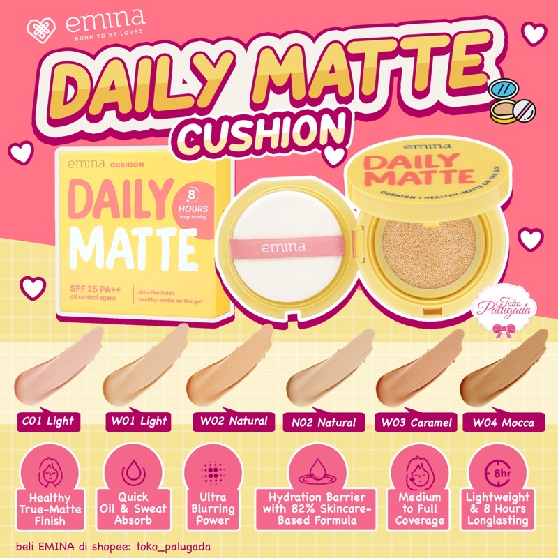 Jual [BISA COD] Emina Daily Matte Cushion Cushion Remaja Cushion