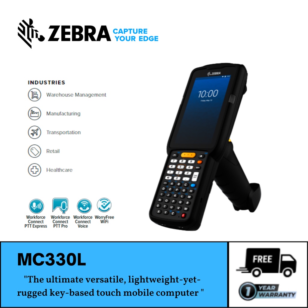 Jual ZEBRA The ultimate versatile Mobile Computer (MC330LGJ4EG4RW