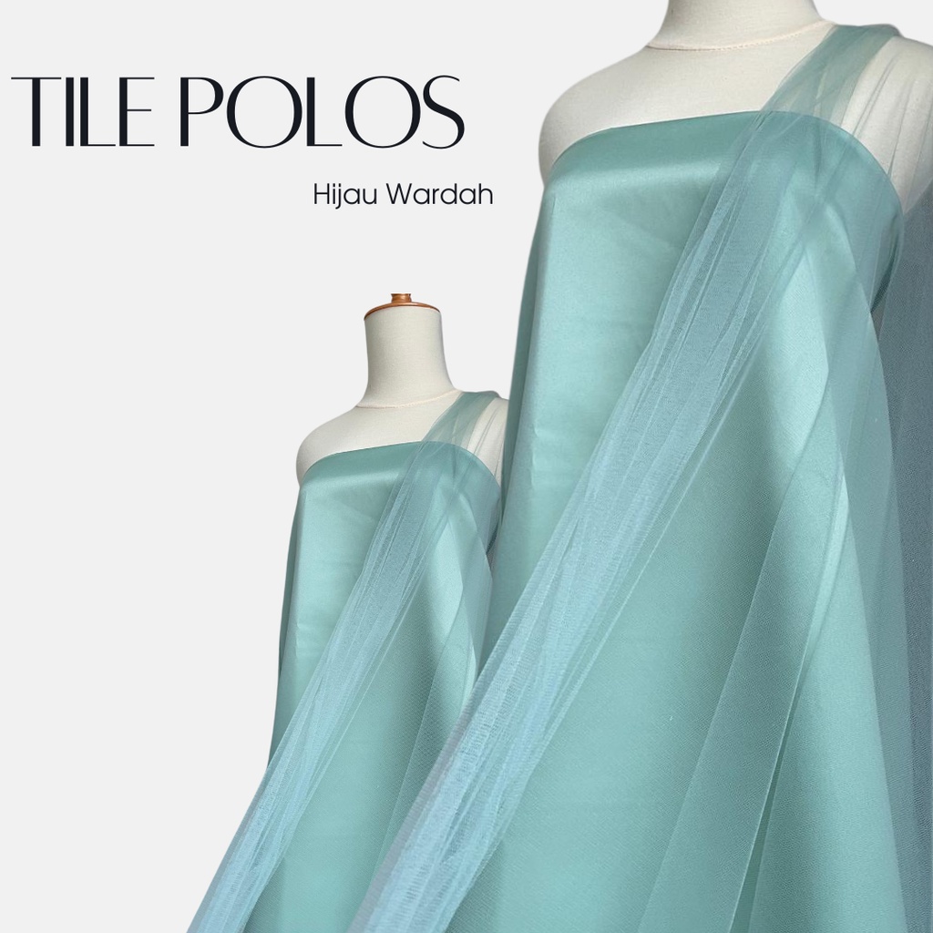 Jual Kain Soft Tile Tulle Halus Polos Warna Hijau Wardah Green | Shopee