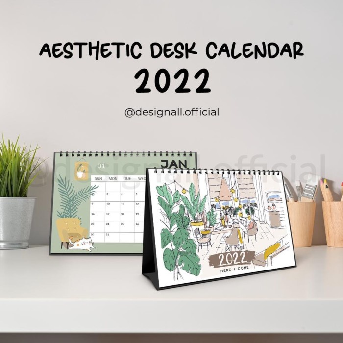 Jual Designall Kalender Meja Kalender Duduk Aesthetic Tahun 2022 2023 Fm 2022 Shopee 9267