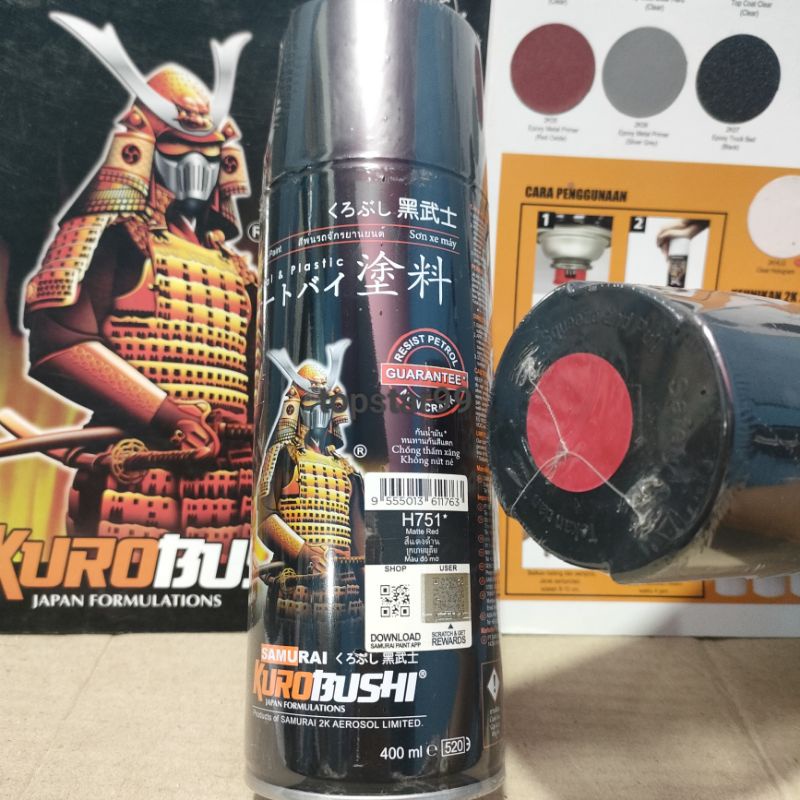 Jual Pilok Pilox Cat Samurai Matte Red H751 Merah Doff 400ml Cat ...