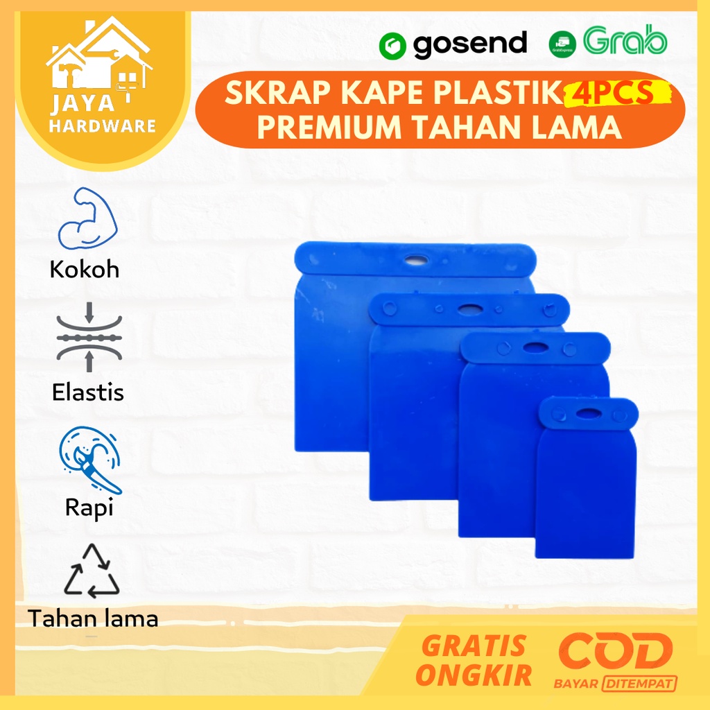 Jual SET 4PCS Scraper Scrapper Kape Kapi Skrap Sekrap Dempul Kompon PVC ...
