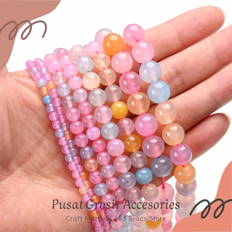 Jual Manik Batu Morganite Doff Kuarsa Pink Alami 4 10mm Bahan Gelang Diy Shopee Indonesia