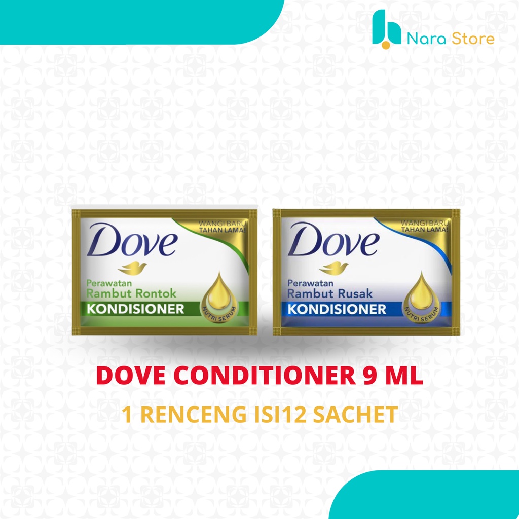 Jual DOVE CONDITIONER 9 ML (1 RENCENG 12 SACHET) Shopee Indonesia
