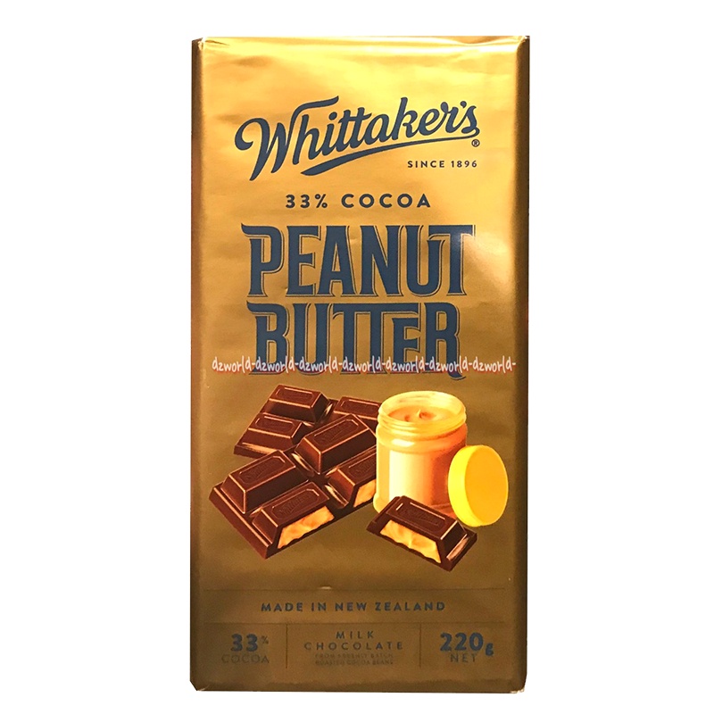 Jual Whittaker's Peanut Butter 220gr Sensasi Coklat Terbaik Whittakers ...