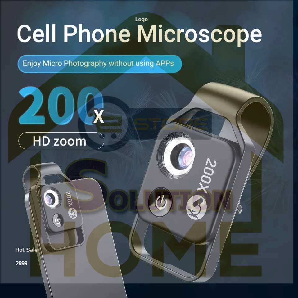 Microscope Pour Smartphone Apexel 200x - Grossissement Puissant, Compatible Universel - Neuf Dans Sa Boîte