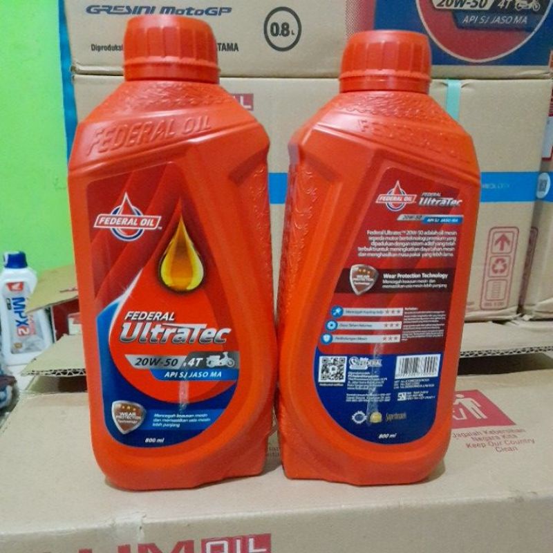 Jual Federal Ultratec 4t 800ml Sae 20w 50 Orginal Federal Oil Shopee