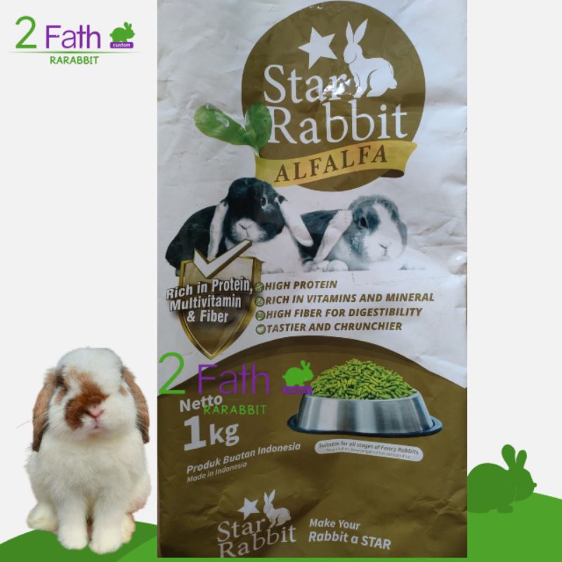 Jual Makanan kelinci star rabbit freshpack 1kg / pelet kelinci ...
