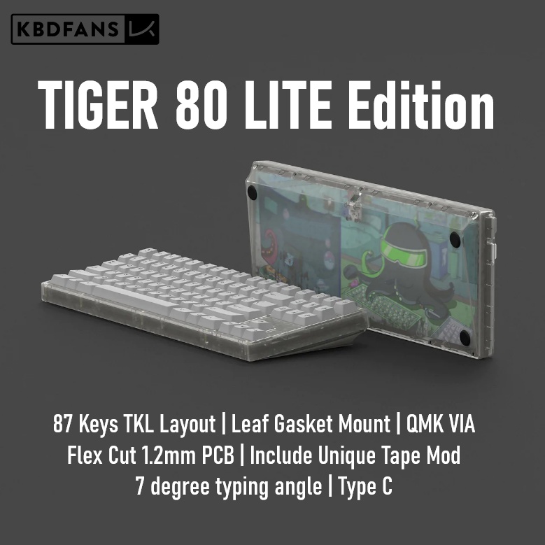Jual TIGER LITE KEYBOARD KIT Gasket Mount Hotswap RGB Underglow ...