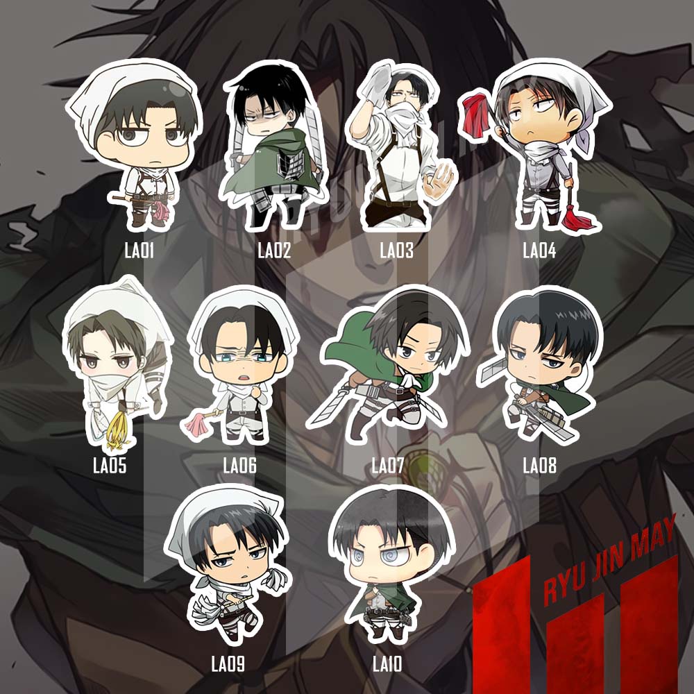 Jual Sticker Anime - Attack on Titan - Levi Ackerman | Shopee Indonesia