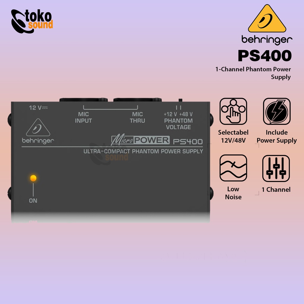 Jual Behringer MicroPower PS400 Phantom Power Supply Shopee Indonesia