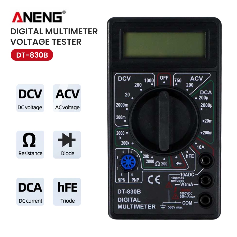 Jual ANENG Multimeter DT830B / DT-830B Tofuda Model Avometer ...