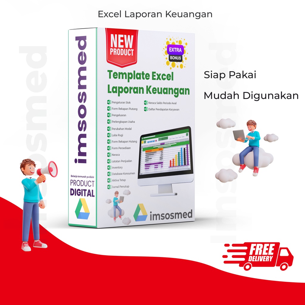 Jual template excel laporan keuangan shopee indonesia
