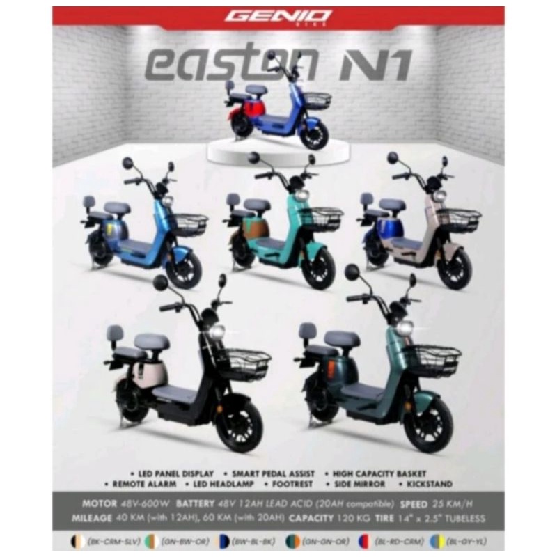 Jual Sepeda Listrik Genio Easton N Electric E Bike Shopee Indonesia