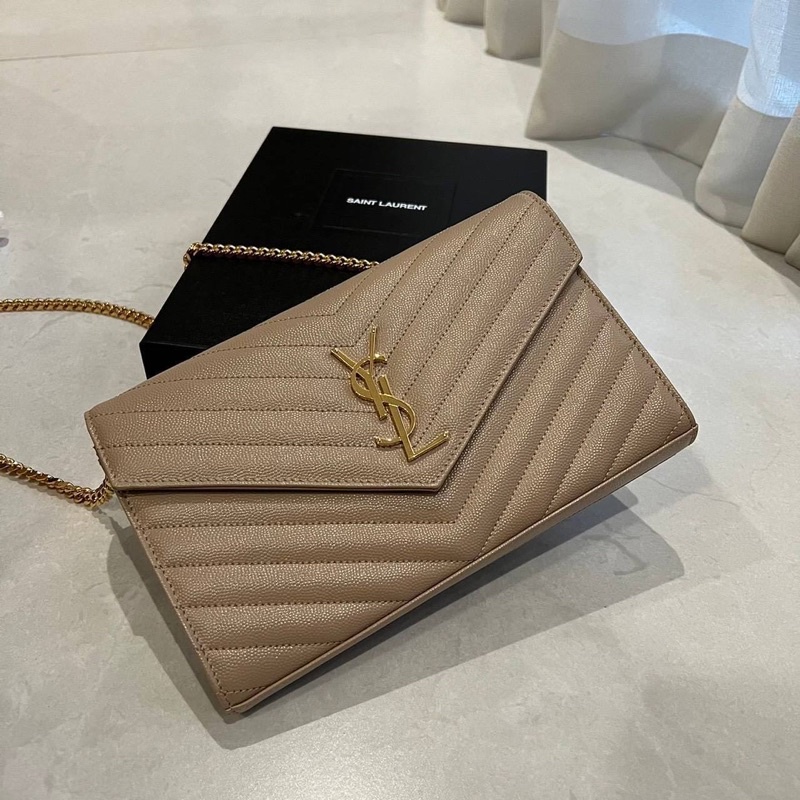 Jual YSL monogram woc 19cm in dark beige ghw | Shopee Indonesia