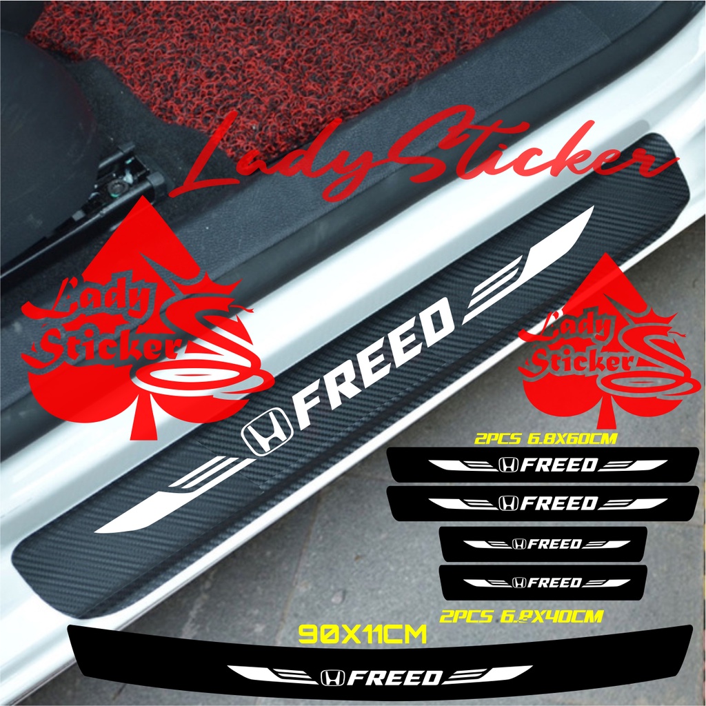 Jual Pcs Sticker Sill Plate Carbon D Mobil Freed Sticker Karbon D Pelindung Pijakan Bumper