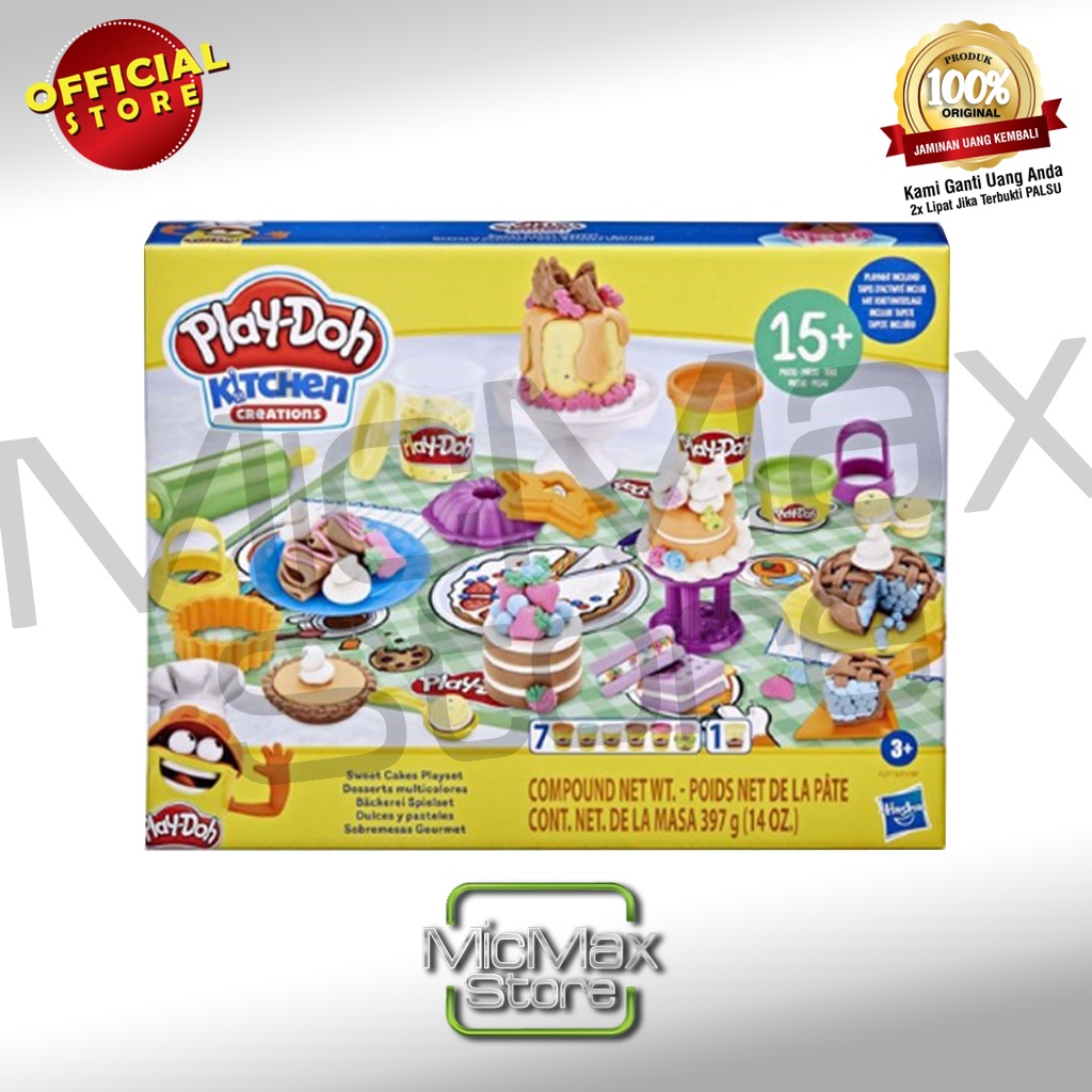 Jual Playdoh Play Doh Kitchen Creations Sweet Cakes Playset Hasbro PDOF2773 Shopee Indonesia
