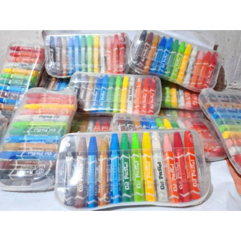 Jual Krayon 12 warna/pulas/Crayon/oil pastel | Shopee Indonesia