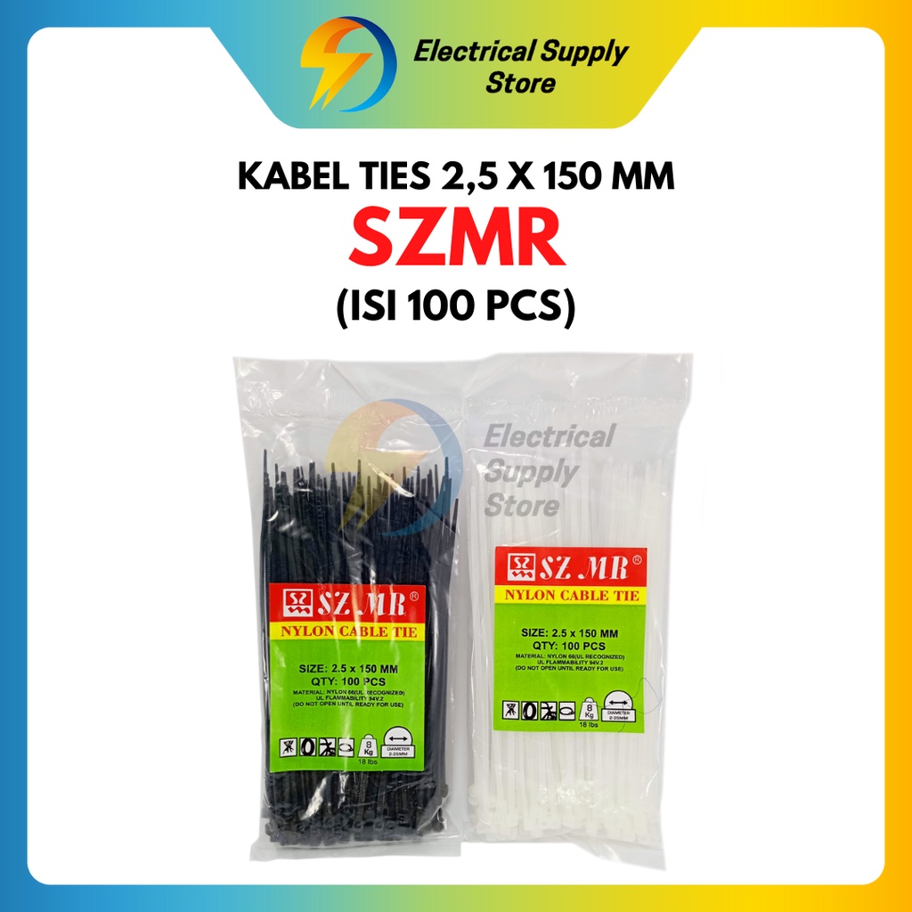 Jual Nylon Cable Tie / Tyraps / Kable Ties 2.5 x 150 mm WHITE - Kota Medan  - Sentosa Makmur Technical