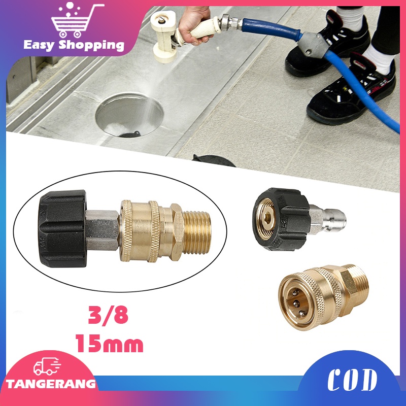 Jual Quick Connect Kit Brass M22 15mm Female Swivel Dan M22 Male Fitting Pressure Washer Adapter