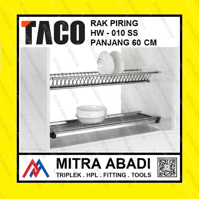 Jual Rak Piring Rak Piring Taco Hw 010Ss 60Cm Gantung Cabinet 2 Susun ...