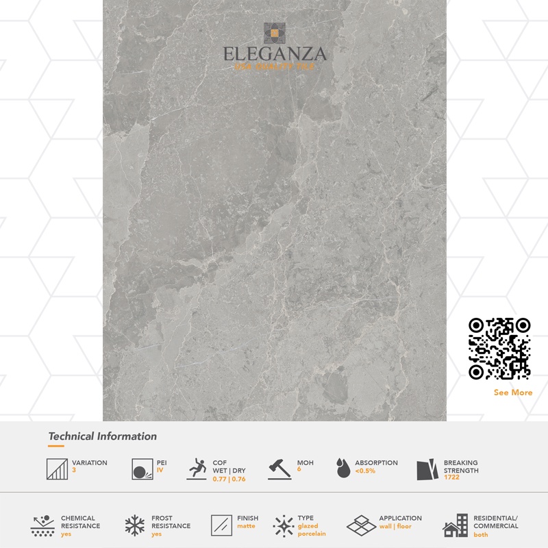 Jual Eleganza Tile Birmingham Grey Unpolished Tile CH12740 60 x 120 cm ...