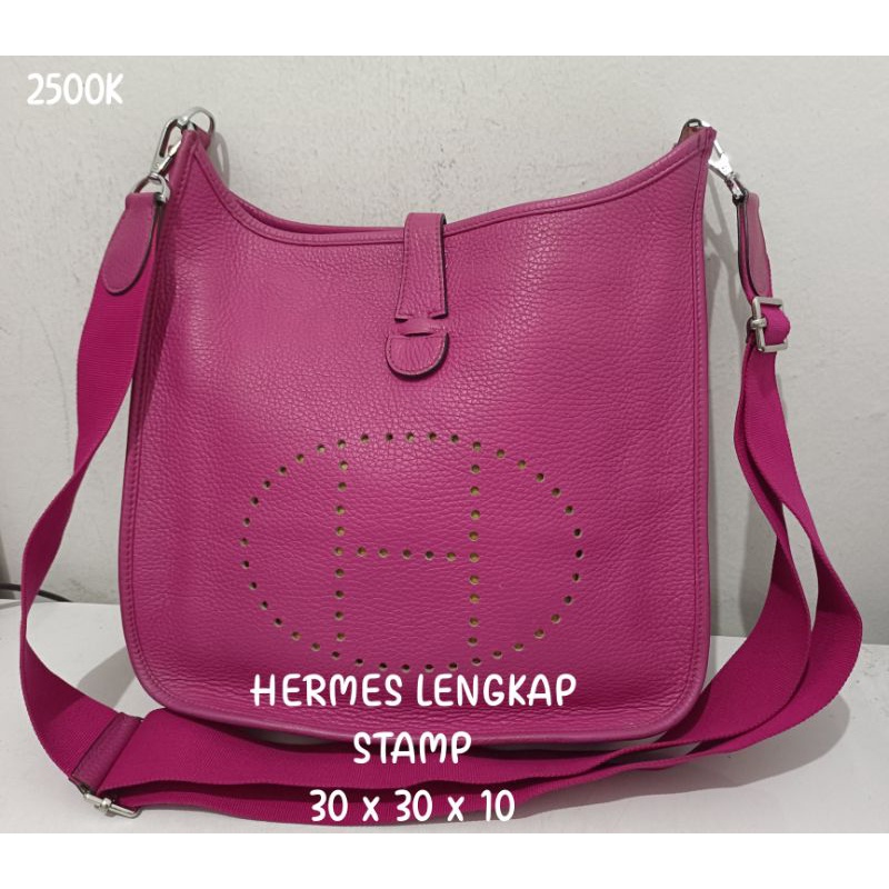 Hermes merek tas - Harga 340 rb Hermes Birkin sellier croco lether Kwalitas  semipremium Bahan croco leather silver hardware UK 30×23×12 Berat 1,1 kg  Warna purple