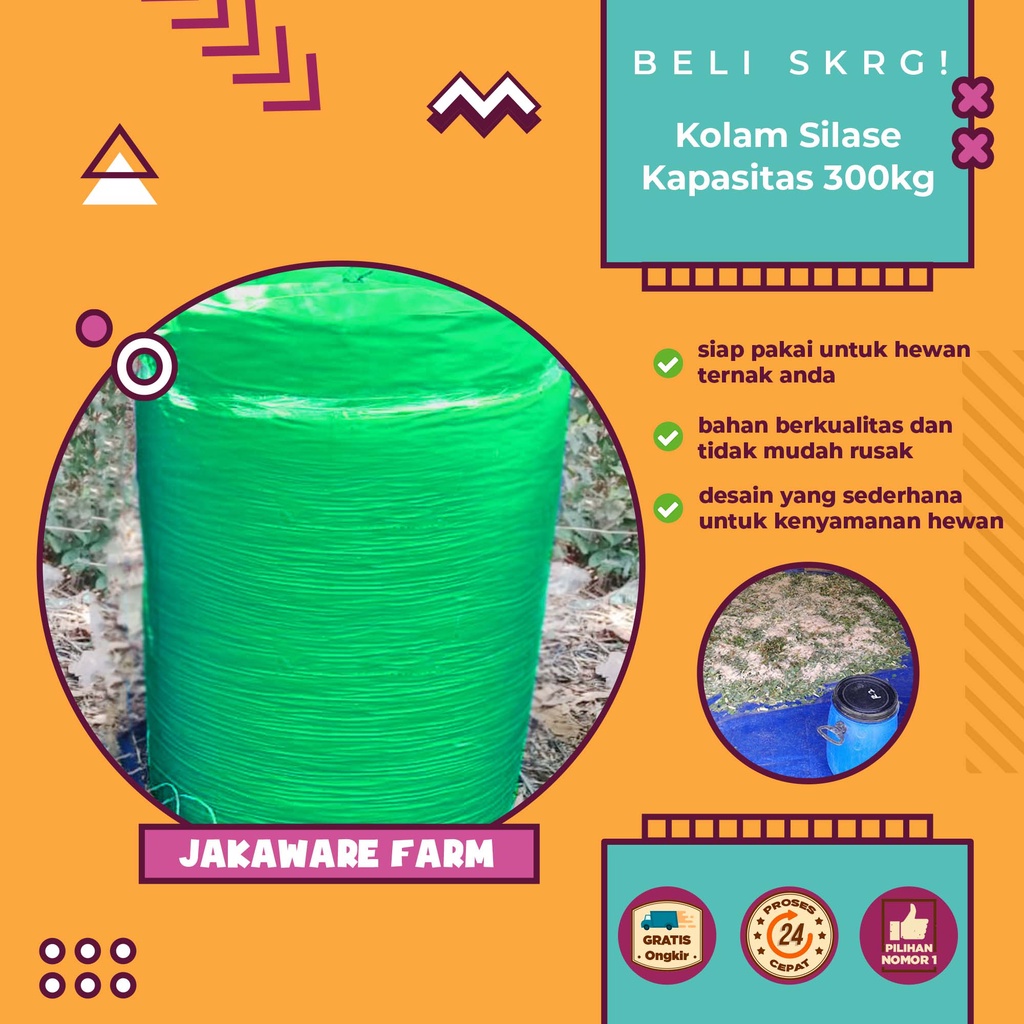 Jual Kolam Silase Silo Bag Pakan Fermentasi Ternak Kambing Domba Sapi Kapasitas Kg