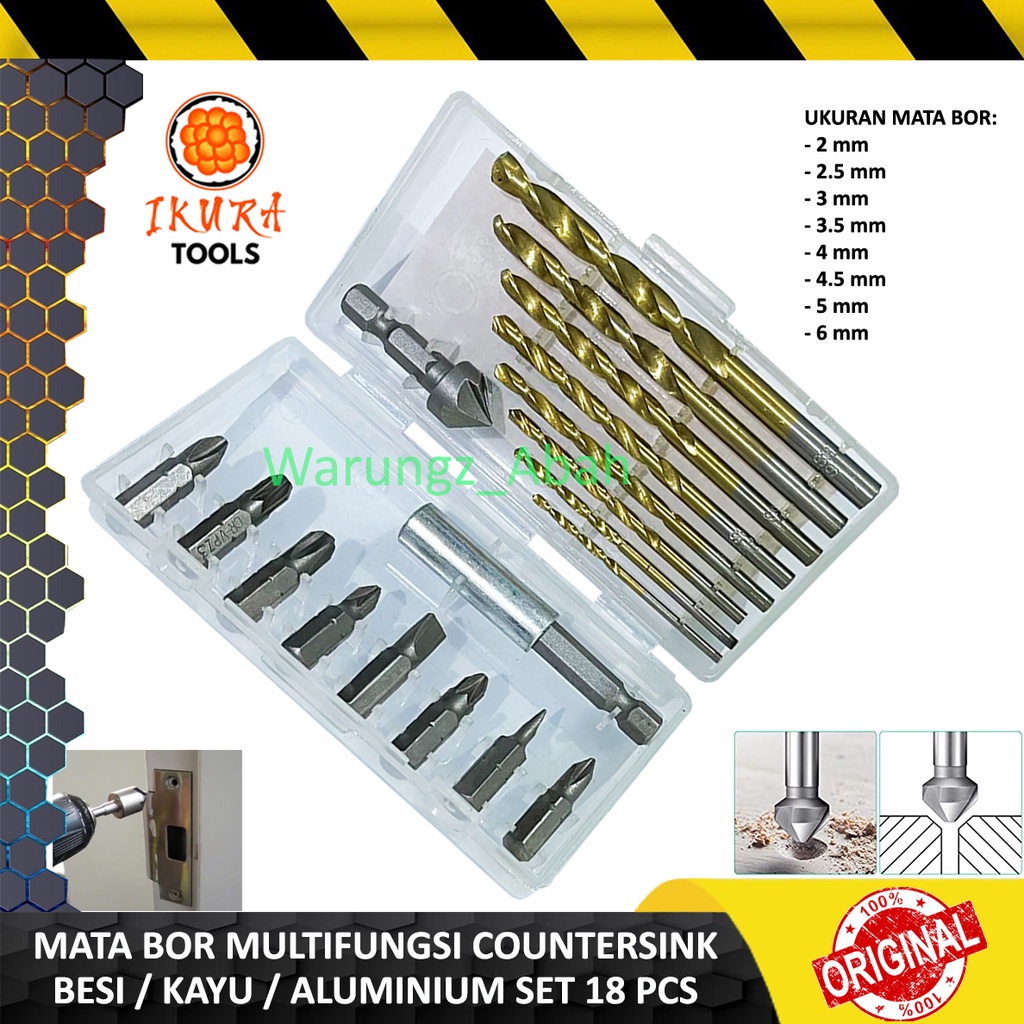 Jual KEPALA MATA BOR OBENG KOMBINASI COUNTERSINK CONTERSINK KONTERSING ...