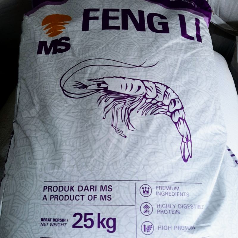 Jual Per 10 Kg Feng Li 3M Pakan Udang Pelet Tenggelam Premium untuk ...