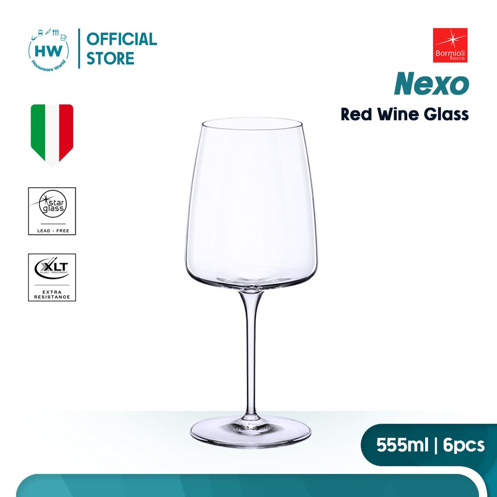 Verres à Eau Bormioli Rocco Nexo 36cl - Lot De 6 - Verre Cristal Ultra Résistant - Lave-vaisselle Safe