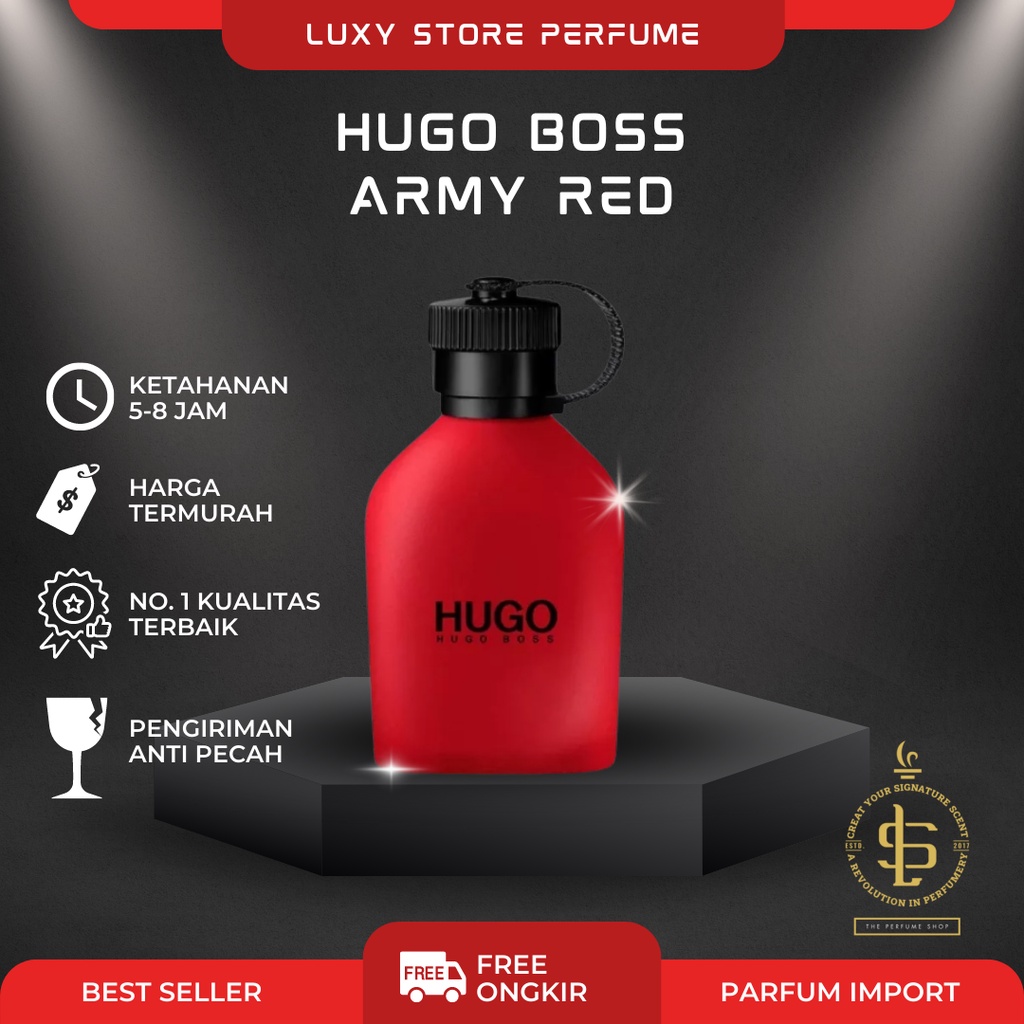 Parfum Pria Hugo Boss Army Red Eau De Toilette Edt 100 ml