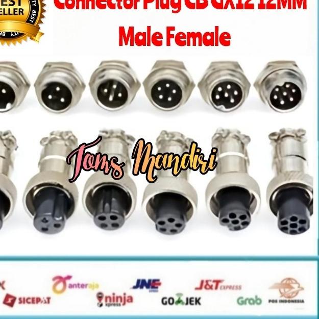 Jual 9.9 HARGA GROSIR Aviation Connector Plug CB GX12 12 Mili Set Male ...