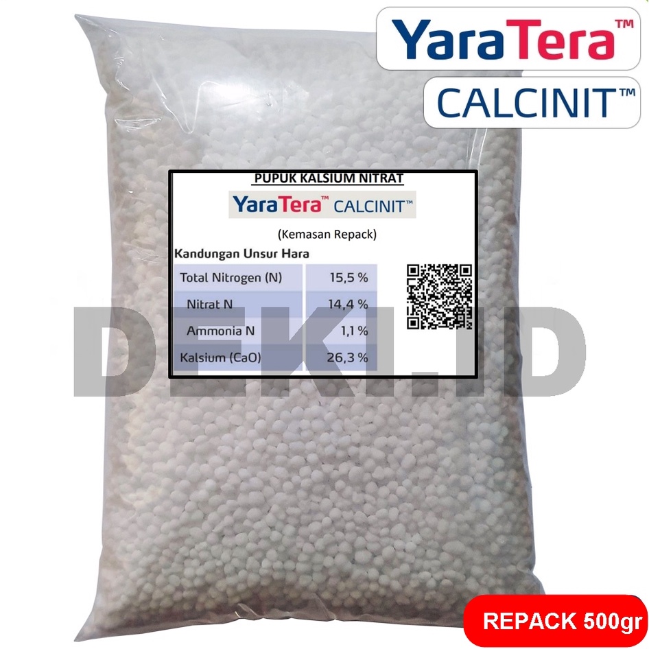 Jual Calcinit YaraTera 500 gr CaNO3 Pupuk Kalsium Nitrat Calnit Kemasan ...