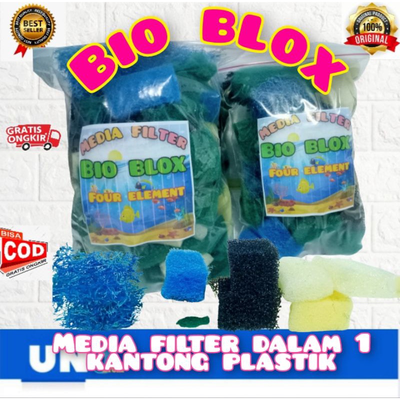 Jual BIOBLOX BIO BLOK MEDIA FILTER 4 ELEMENT JAPMATE/GREENWALL/BIOMATE ...