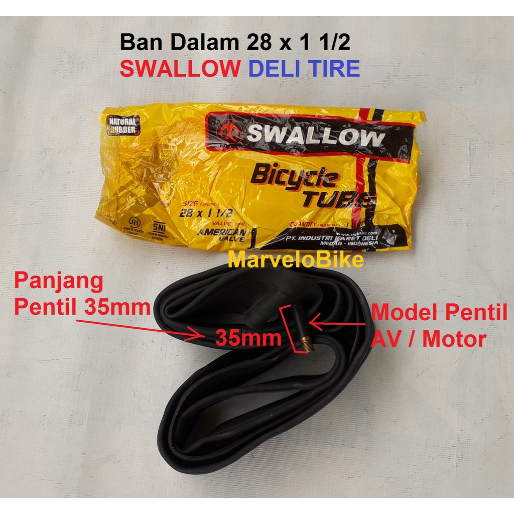 Jual Ban Dalam Sepeda Onthel 28 Becak Swallow AV 35mm | Shopee Indonesia