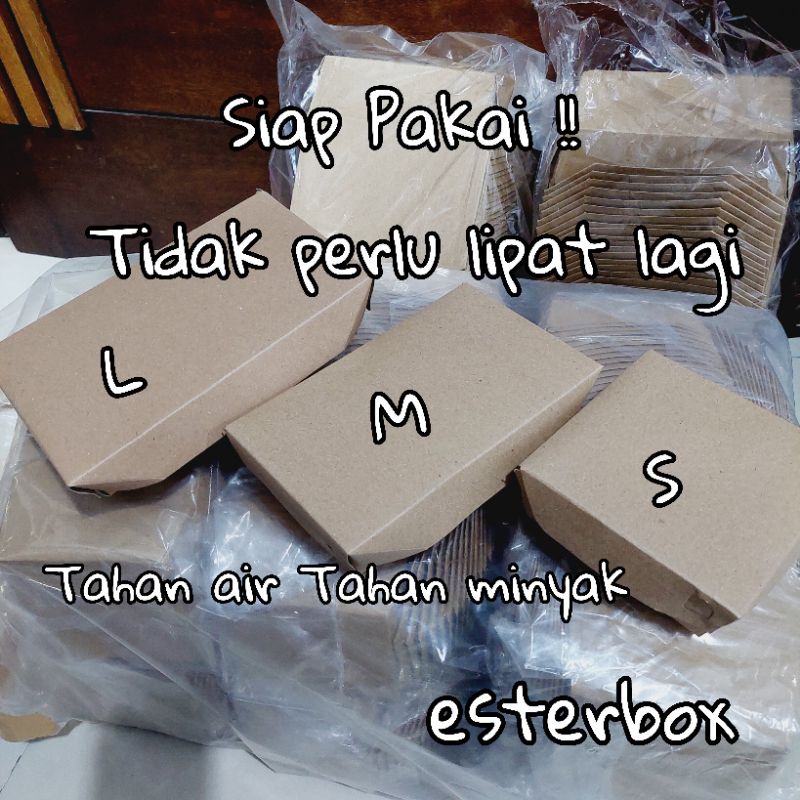 Jual Lunch Box craft siap pakai tanpa rakit S M L / Lunch Box Paper ...