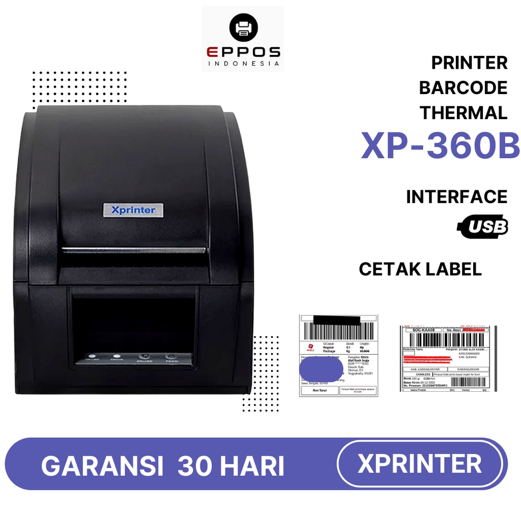 Jual Xprinter Printer Barcode Thermal 80mm USB XP-360B | Shopee Indonesia