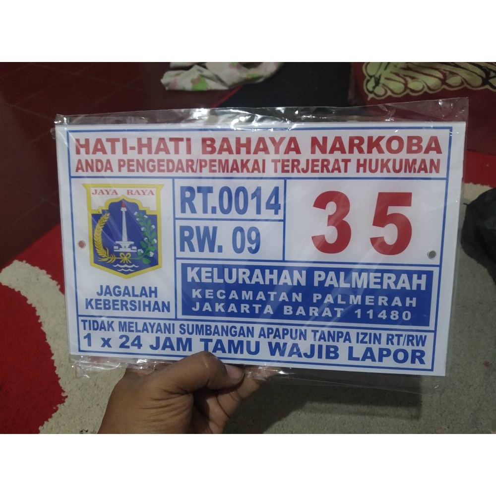 Jual Custom Nomor Rumah Akrilik Alamat Nomer Rumah Kota Kecamatan ...
