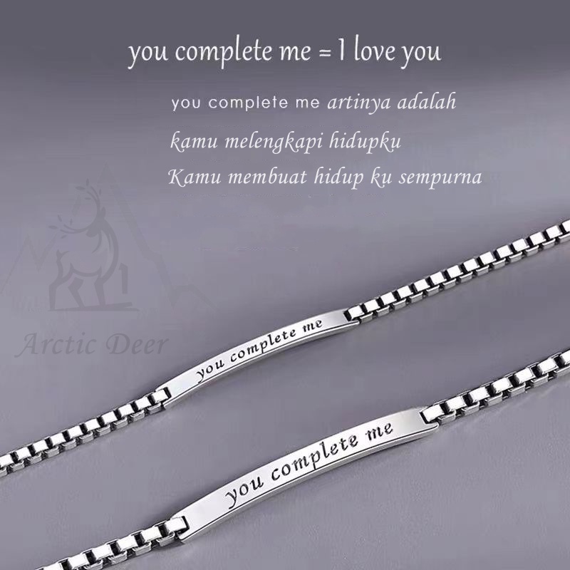 Jual Tren Baru Gelang Couple Pasangan-YOU Complete ME Muda dan Modis ...