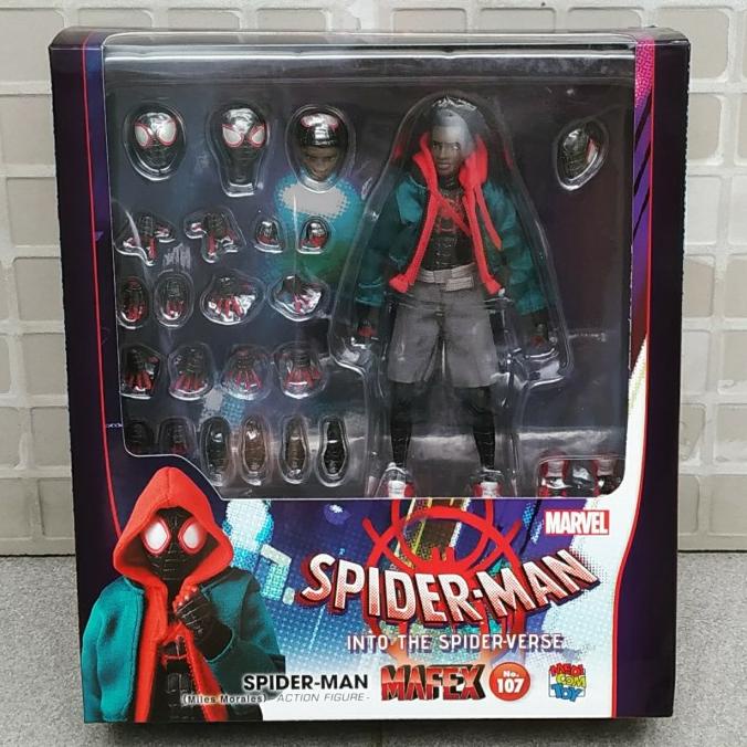 Jual MEDICOM MAFEX 107 SPIDER-MAN MILES MORALES SPIDERMAN INTO ...