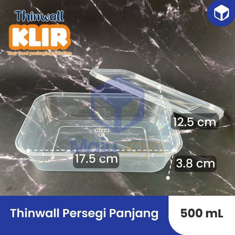 Jual Ecer Min Pcs Thinwall Persegi Panjang Rectangle Kotak