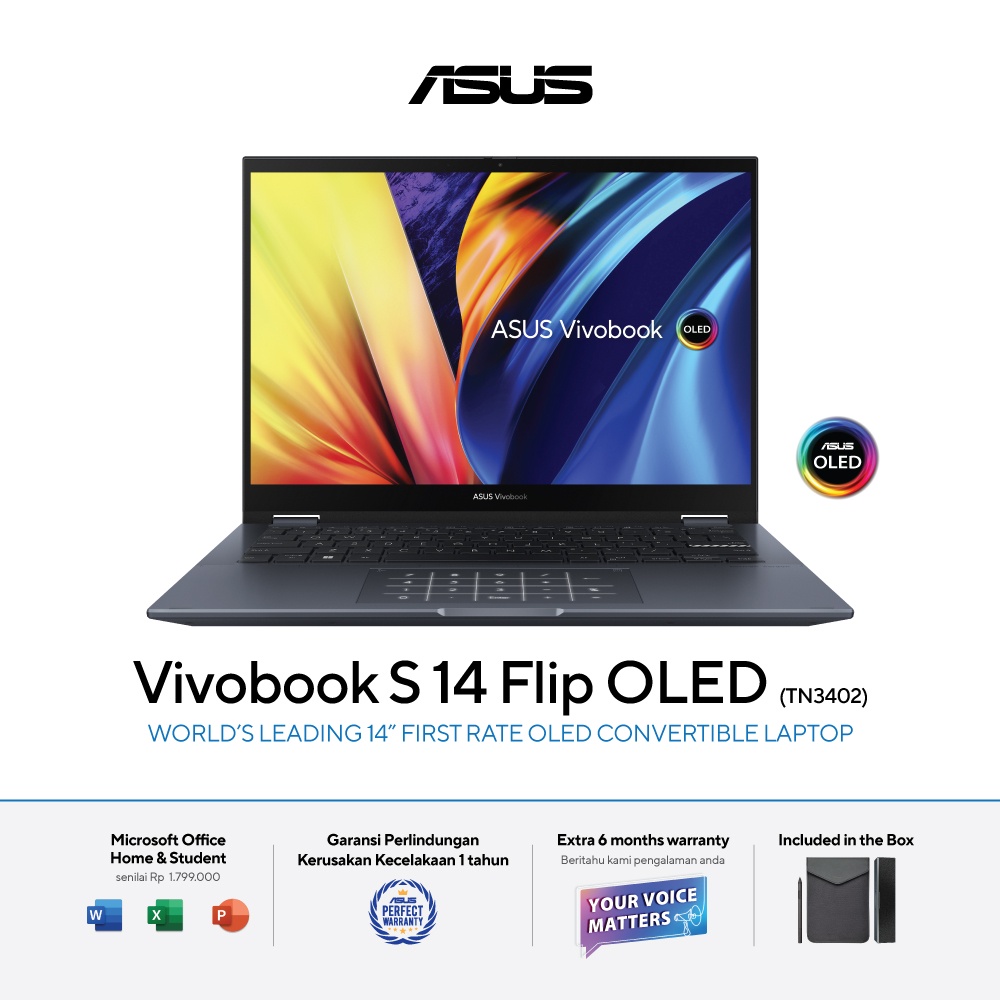 Jual Asus VivoBookFlip TN3402QA-VIPS751 Blue [R7-5800H|RAM 8GB|SSD ...