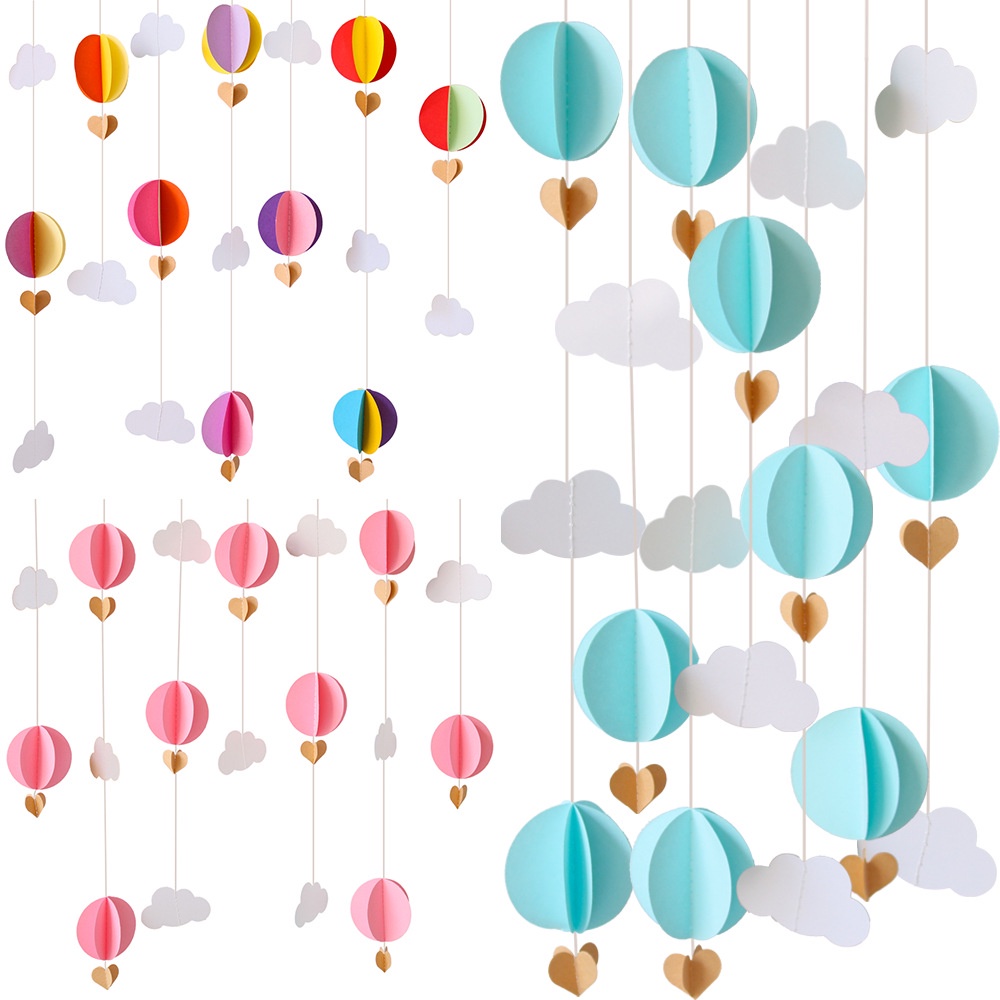 Jual Paper Garland 3D, Hiasan 3D, Dekorasi Kelas, Dekorasi Ruangan