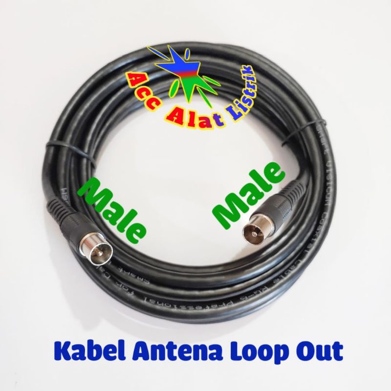 Jual Kabel Antena TV LOOP OUT Set Top Box TV Digital Coaxial RG-6 ...