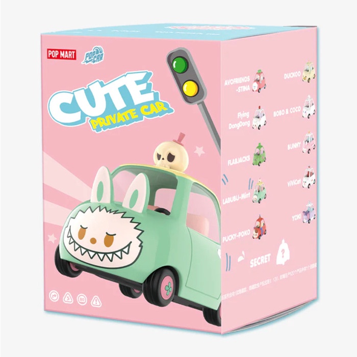 ② POPMART LABUBU CUTE PRIVATE CAR Pop Mart Blind Box - POPCAR Cute Private Car Series (Hidden